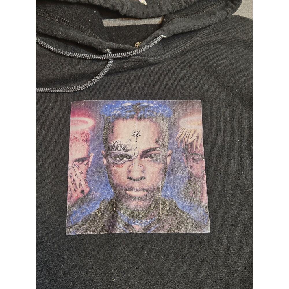 Xxxtentacion Hoodie Mens Small Black Pullover Sweatshirt Fruit Of The Loom - Picture 2 of 8